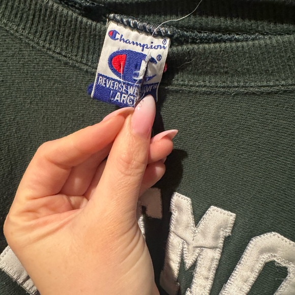 Champion Dartmouth Green Crewneck Sweatshirt with White Embroidery - Picture 4 of 6